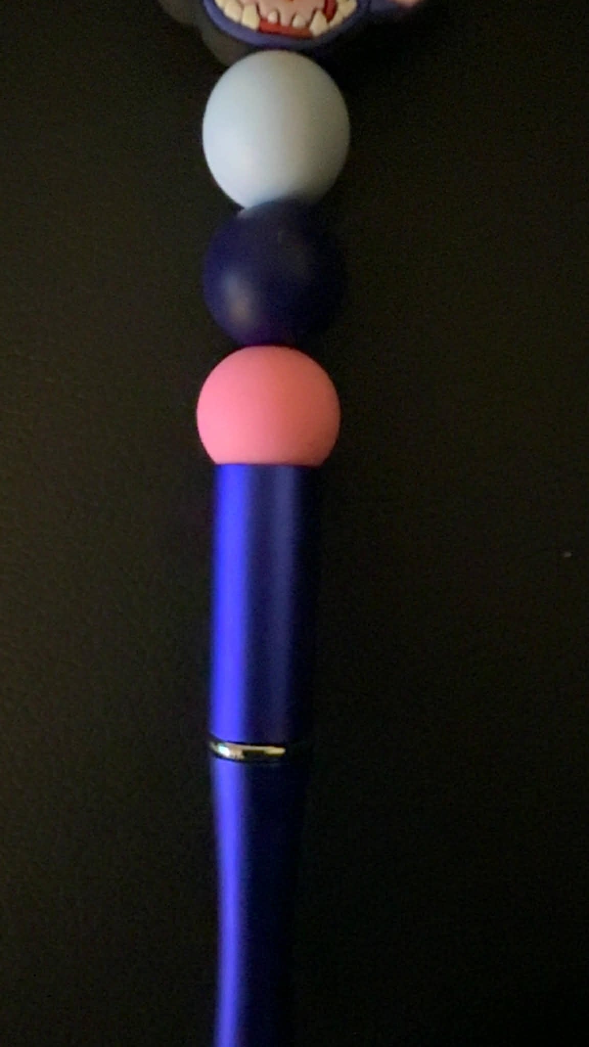 626 Stitch-Inspired Beaded Pen (Blue & Pink)